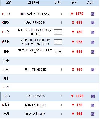 最新I5电脑配置文章